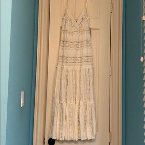 NWT ELIZA J CREAM LACE MAXI DRESS